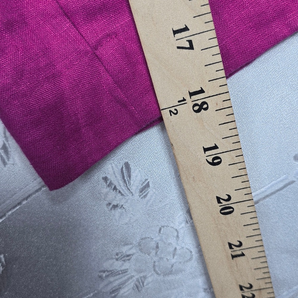 Comtesse Linen Open Front Kimono Jacket Size‎ 1 Magenta Pleated Made in Israel - Picture 8 of 10